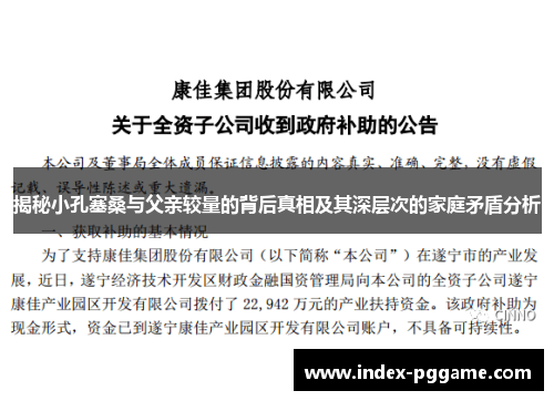 揭秘小孔塞桑与父亲较量的背后真相及其深层次的家庭矛盾分析